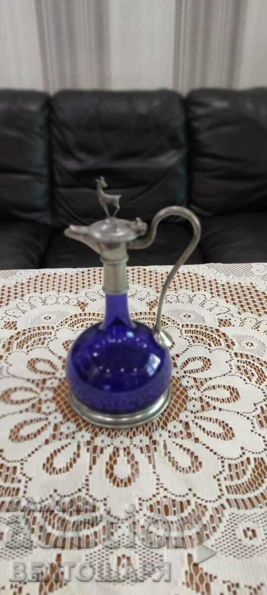 Carafe Jug Decanter Cobalt Glass - 5 Carafe Jug Decanter Cobalt Glass - 5