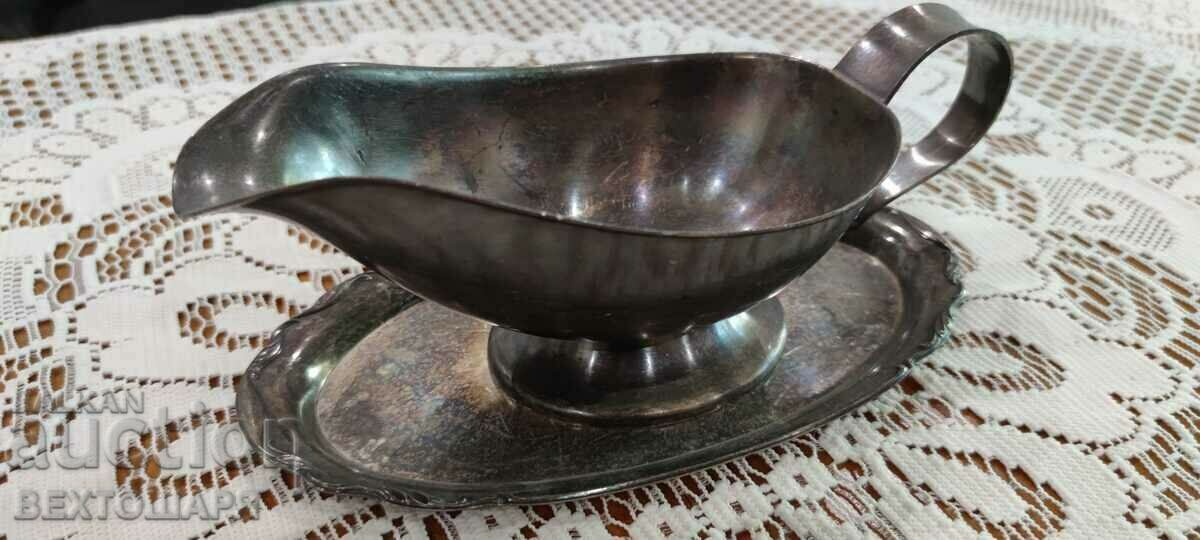 Antique Silver Plated German WMF Saucer - 5 Antique Silver Plated German WMF Saucer - 5