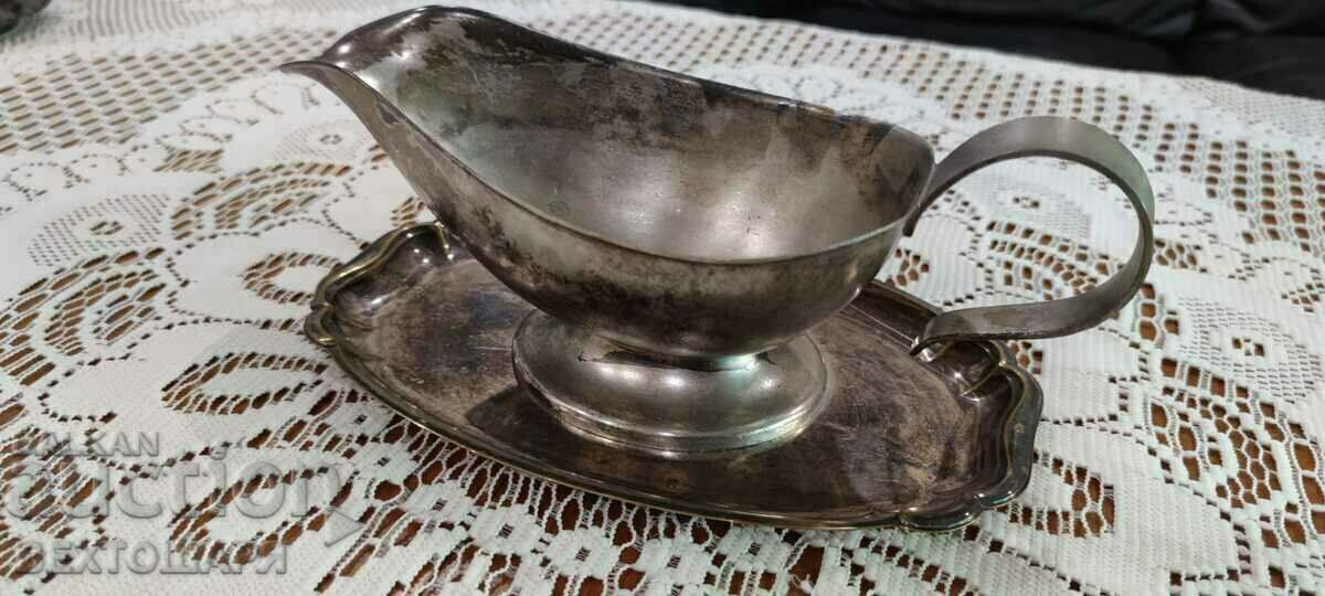 Antique Silver Plated German WMF Saucer - 5 Antique Silver Plated German WMF Saucer - 5