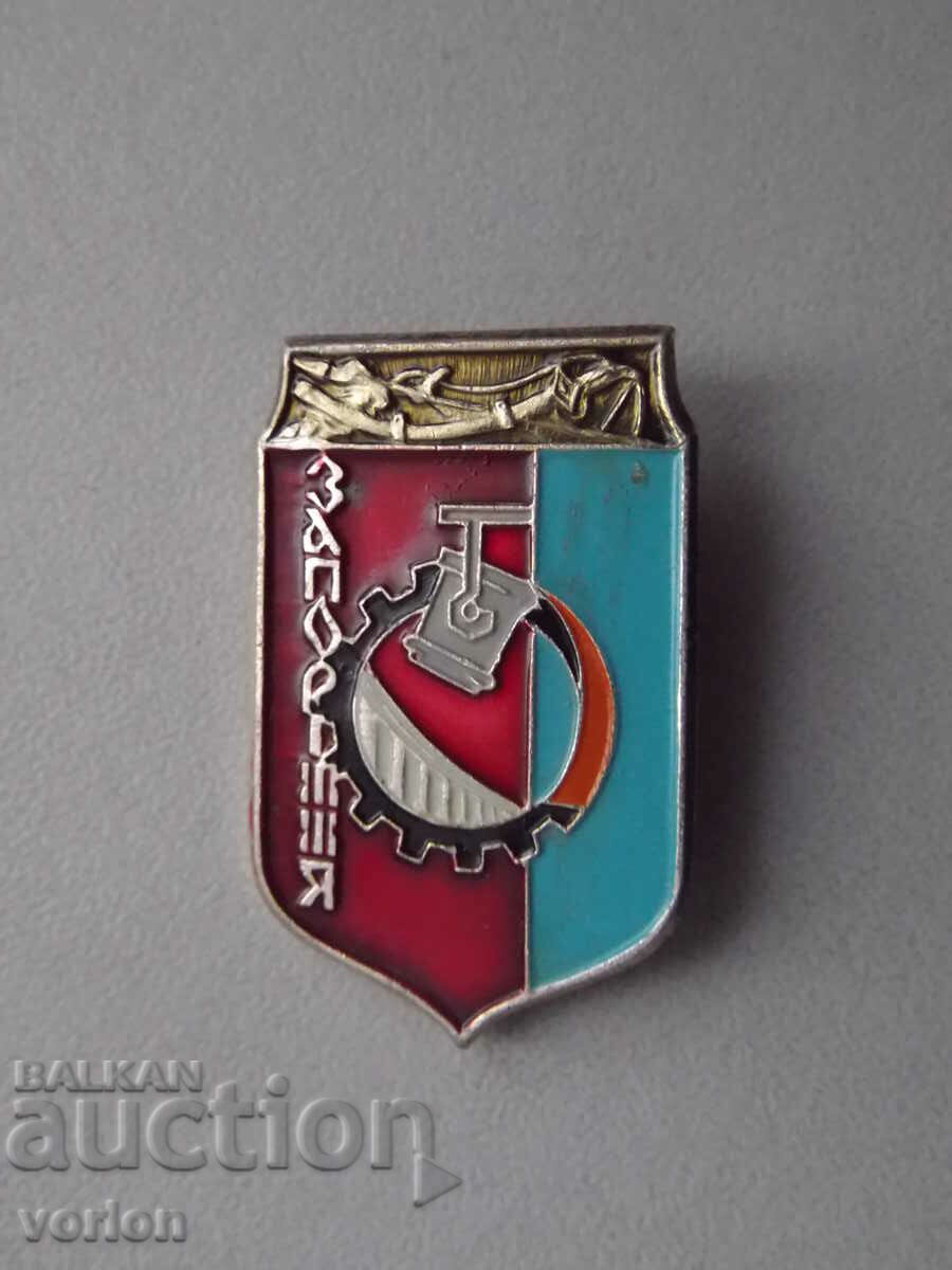 Badge: Coat of arms Zaporozhye (1967 - 1992) Ukraine, USSR.