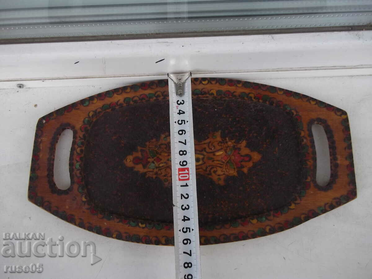Поднос стар дървен пирографиран - 5 Поднос стар дървен пирографиран - 5