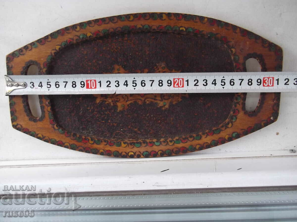 Поднос стар дървен пирографиран - 6 Поднос стар дървен пирографиран - 6