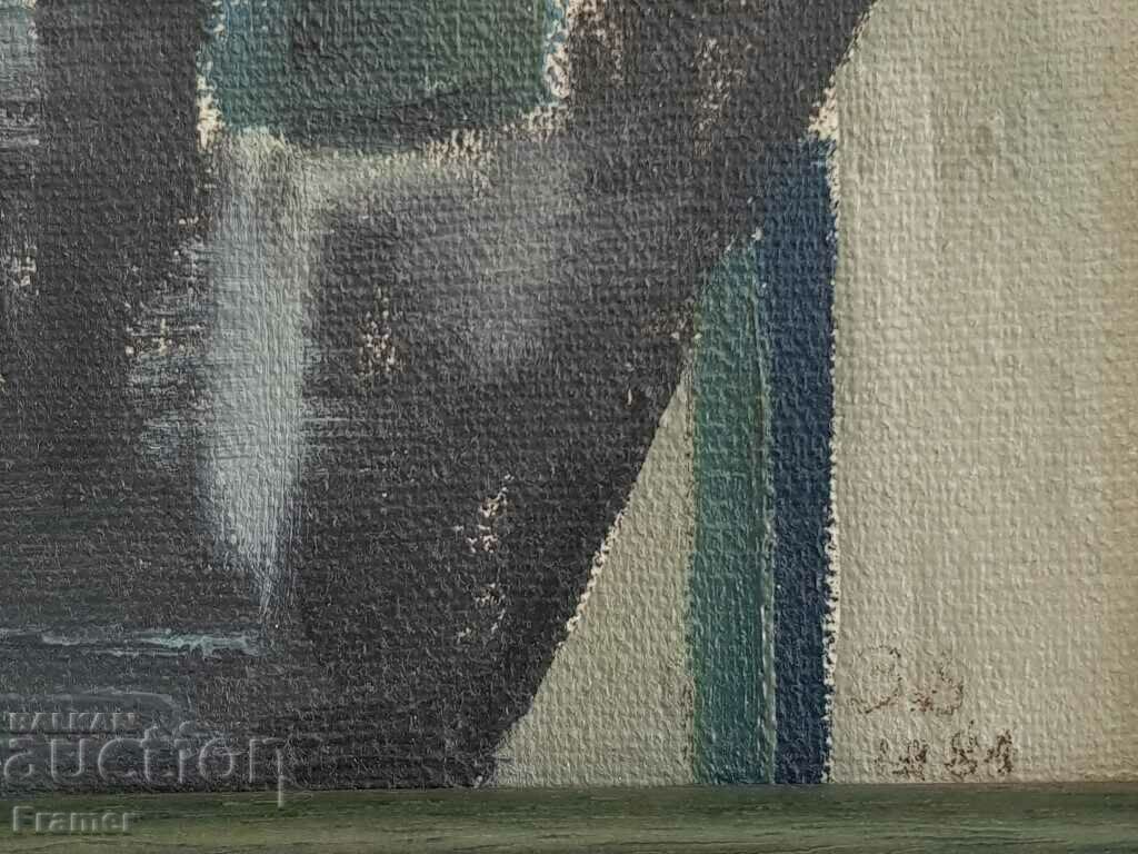 Oil painting 1981 ZLATKA DABOVA with 2 signatures CERTIFICATE - 6