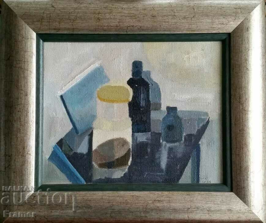 Oil painting 1981 ZLATKA DABOVA with 2 signatures CERTIFICATE