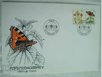 Plic poștal pentru prima zi Fluturi - Norvegia 1993