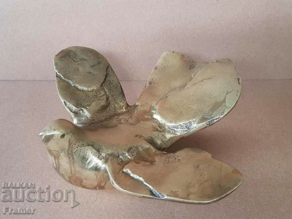Velichko Minekov Pasăre Porumbel Sculptură unică semnată - 5