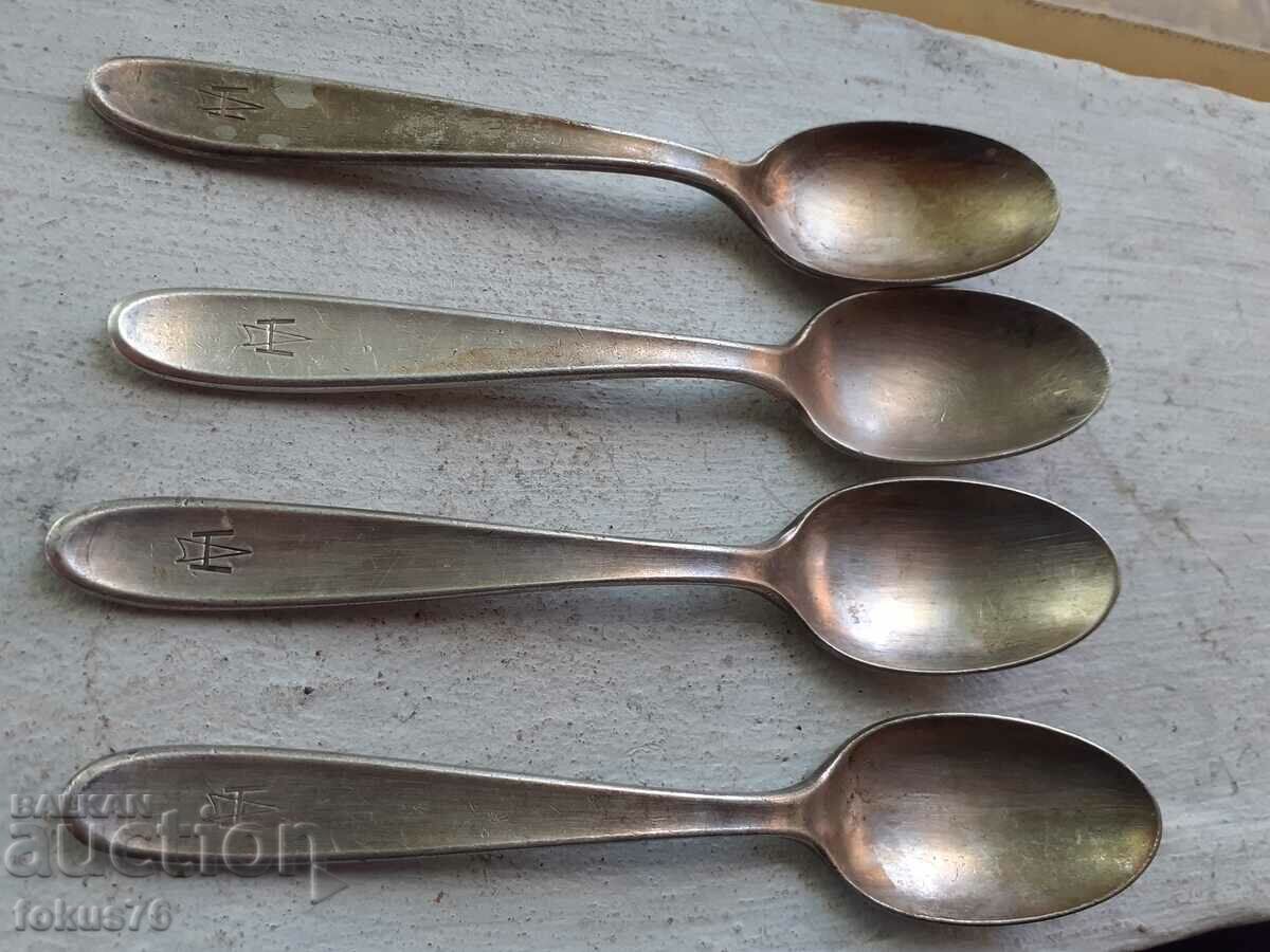 Old collectable thick silver plated Sambonet spoons with price 59.00 BGN | € 30.17 Old collectable thick silver plated Sambonet spoons with price 59.00 BGN | € 30.17
