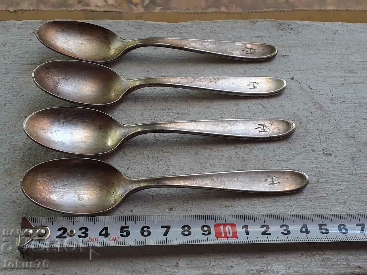 Old collectable thick silver plated Sambonet spoons - 6 Old collectable thick silver plated Sambonet spoons - 6