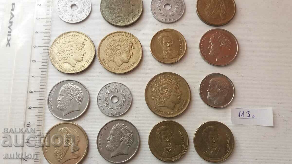 COLLECTION OF 16 GREEK DRACHMAS - MISCELLANEOUS - 6 COLLECTION OF 16 GREEK DRACHMAS - MISCELLANEOUS - 6