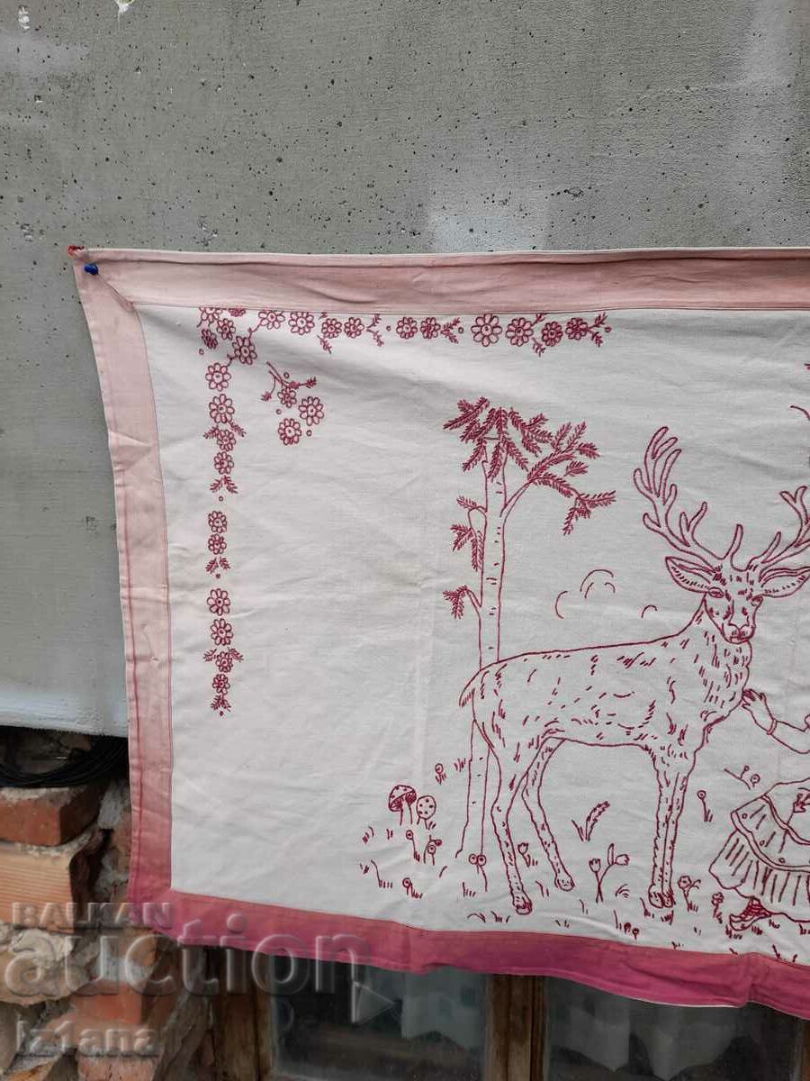 Старинен бродиран ковьор,покривка за стена с цена 43.00 лв. | € 21.99 Старинен бродиран ковьор,покривка за стена с цена 43.00 лв. | € 21.99