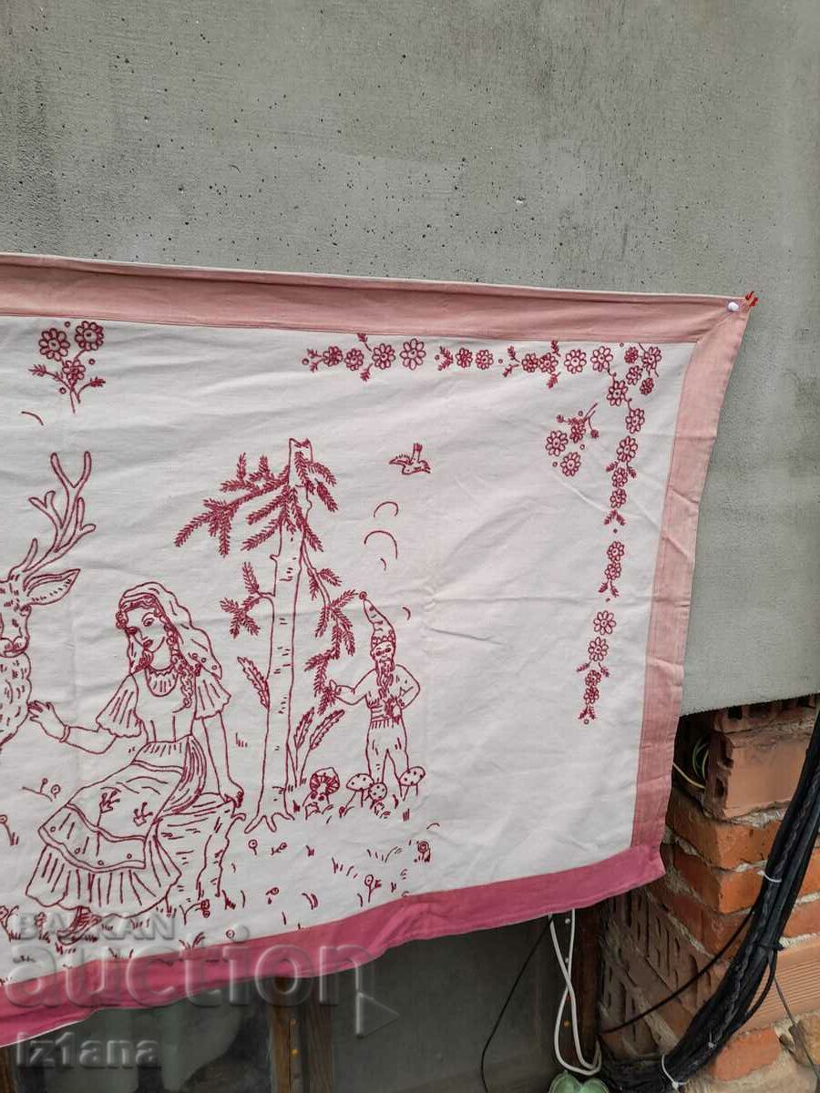 Доставка на Старинен бродиран ковьор,покривка за стена Доставка на Старинен бродиран ковьор,покривка за стена