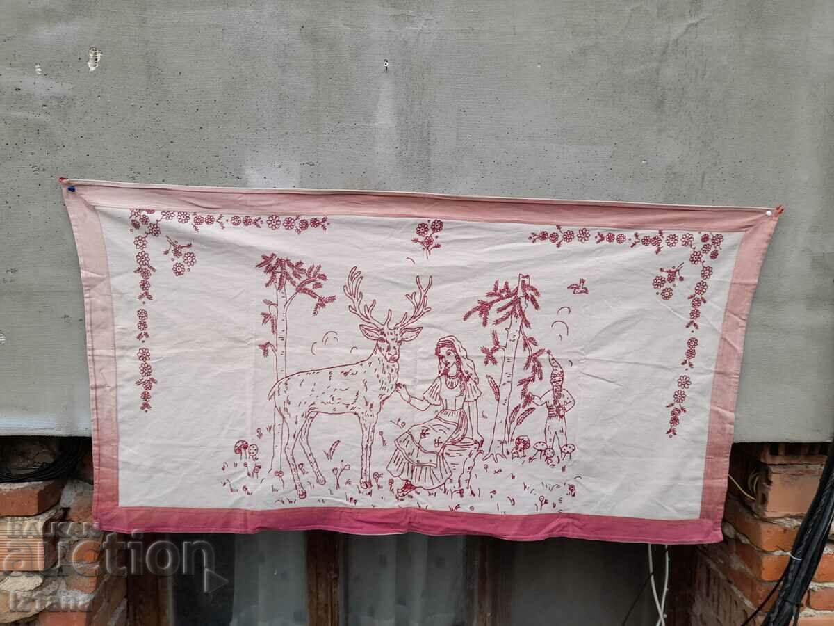 Старинен бродиран ковьор,покривка за стена Старинен бродиран ковьор,покривка за стена