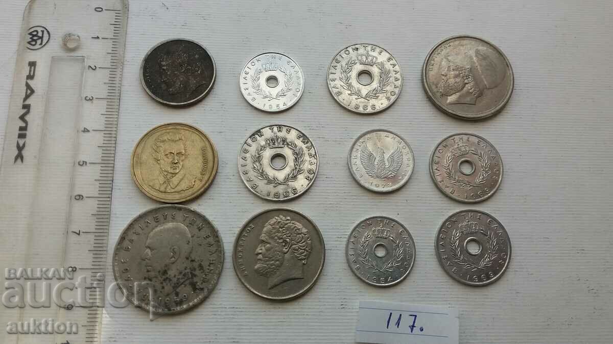 COLLECTION OF 12 GREEK DRACHMAS - MISCELLANEOUS - 7 COLLECTION OF 12 GREEK DRACHMAS - MISCELLANEOUS - 7