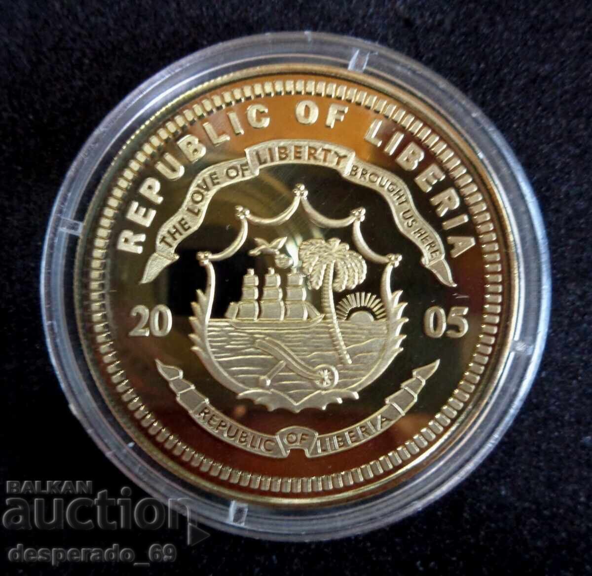 (¯`'•.¸ 5 dolari 2005 LIBERIA UNC ¸.•'´¯) cu preț € 15.00 | 29.34 BGN