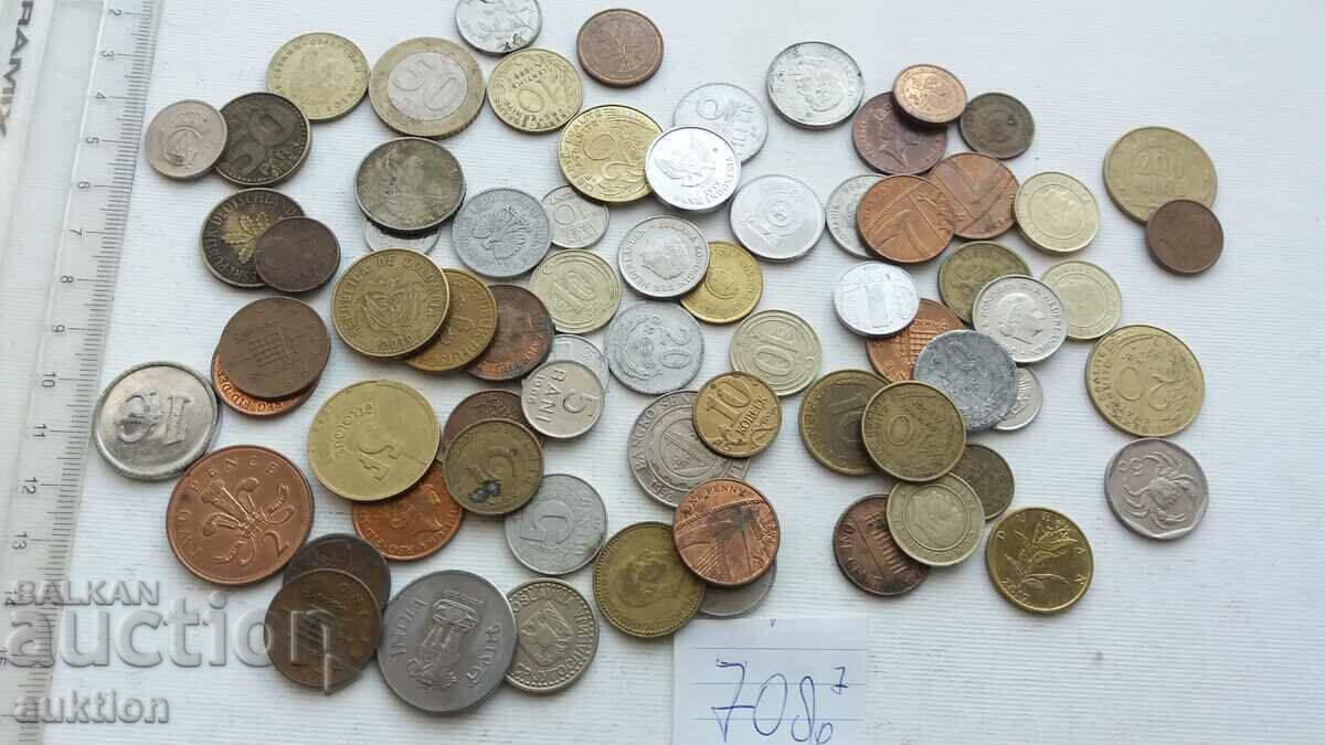 A COLLECTION OF 70 FOREIGN COINS - 6 A COLLECTION OF 70 FOREIGN COINS - 6