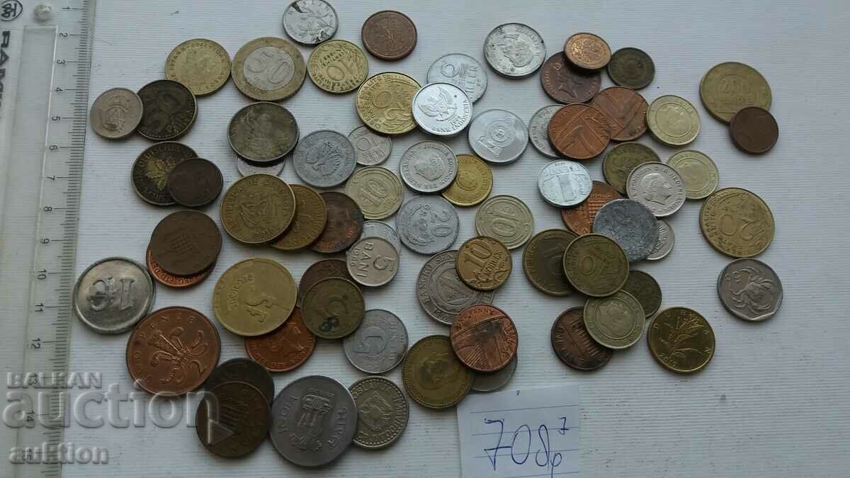 A COLLECTION OF 70 FOREIGN COINS - 7 A COLLECTION OF 70 FOREIGN COINS - 7