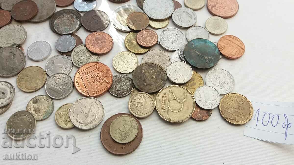 COLLECTION OF 100 FOREIGN COINS with price 26.99 BGN | € 13.80 COLLECTION OF 100 FOREIGN COINS with price 26.99 BGN | € 13.80