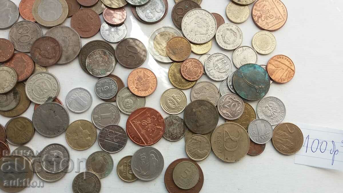 COLLECTION OF 100 FOREIGN COINS - 6 COLLECTION OF 100 FOREIGN COINS - 6