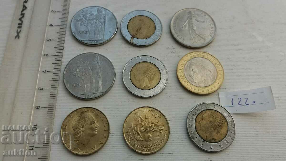 COLLECTION OF 9 ITALIAN DIFFERENT COINS with price 6.99 BGN | € 3.57 COLLECTION OF 9 ITALIAN DIFFERENT COINS with price 6.99 BGN | € 3.57
