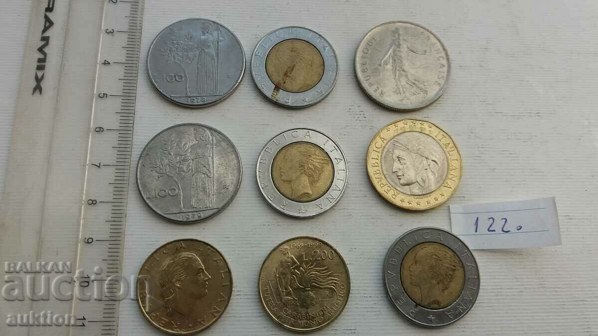 Delivery of COLLECTION OF 9 ITALIAN DIFFERENT COINS Delivery of COLLECTION OF 9 ITALIAN DIFFERENT COINS