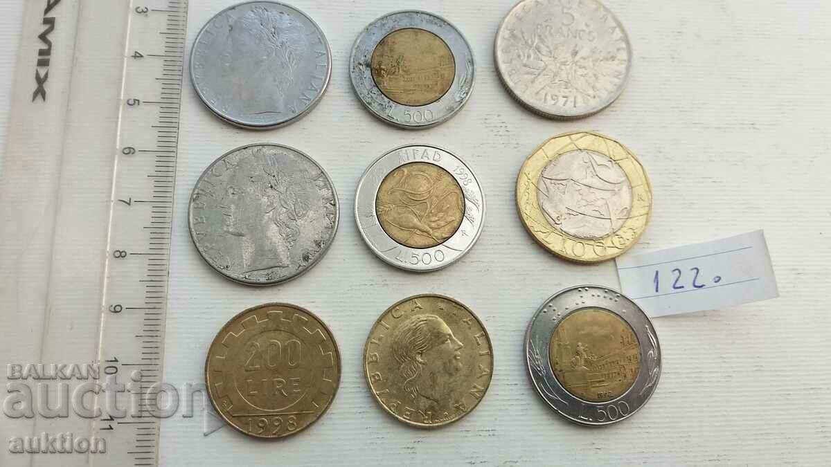 COLLECTION OF 9 ITALIAN DIFFERENT COINS - 6 COLLECTION OF 9 ITALIAN DIFFERENT COINS - 6