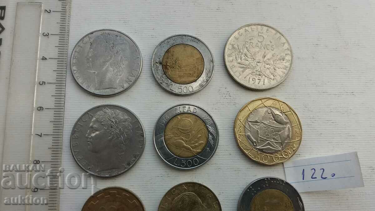 COLLECTION OF 9 ITALIAN DIFFERENT COINS - 7 COLLECTION OF 9 ITALIAN DIFFERENT COINS - 7