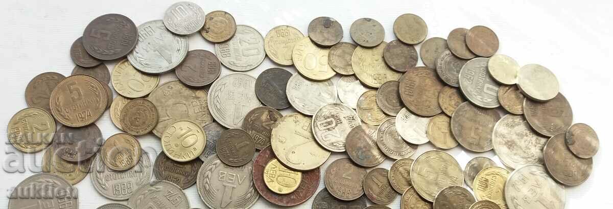 A COLLECTION OF 120 NUMBERS OF DIFFERENT SOC. COINS - BULGARIA