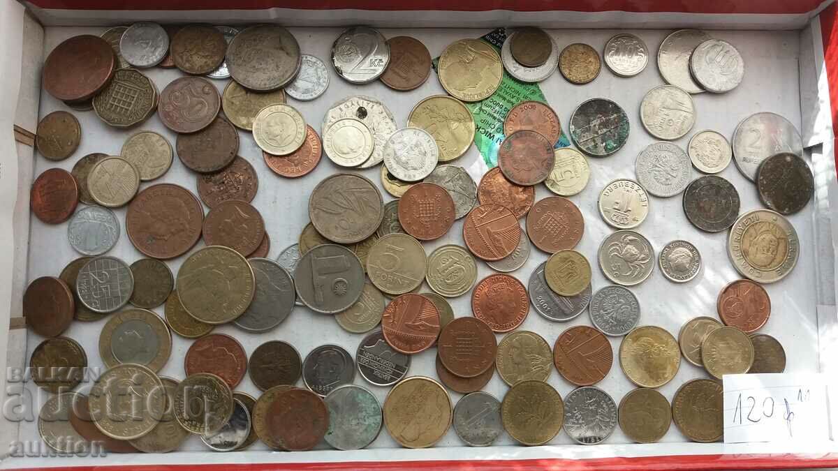 A COLLECTION OF 120 FOREIGN COINS with price 24.99 BGN | € 12.78 A COLLECTION OF 120 FOREIGN COINS with price 24.99 BGN | € 12.78
