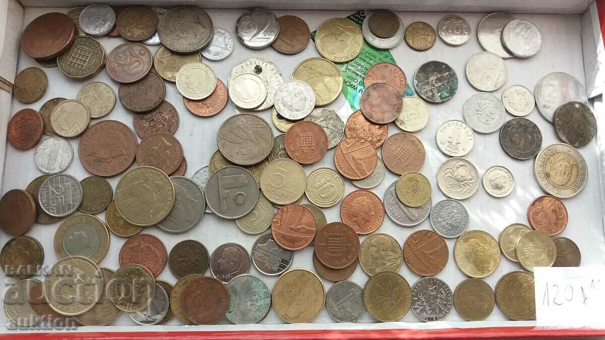 A COLLECTION OF 120 FOREIGN COINS - 7 A COLLECTION OF 120 FOREIGN COINS - 7