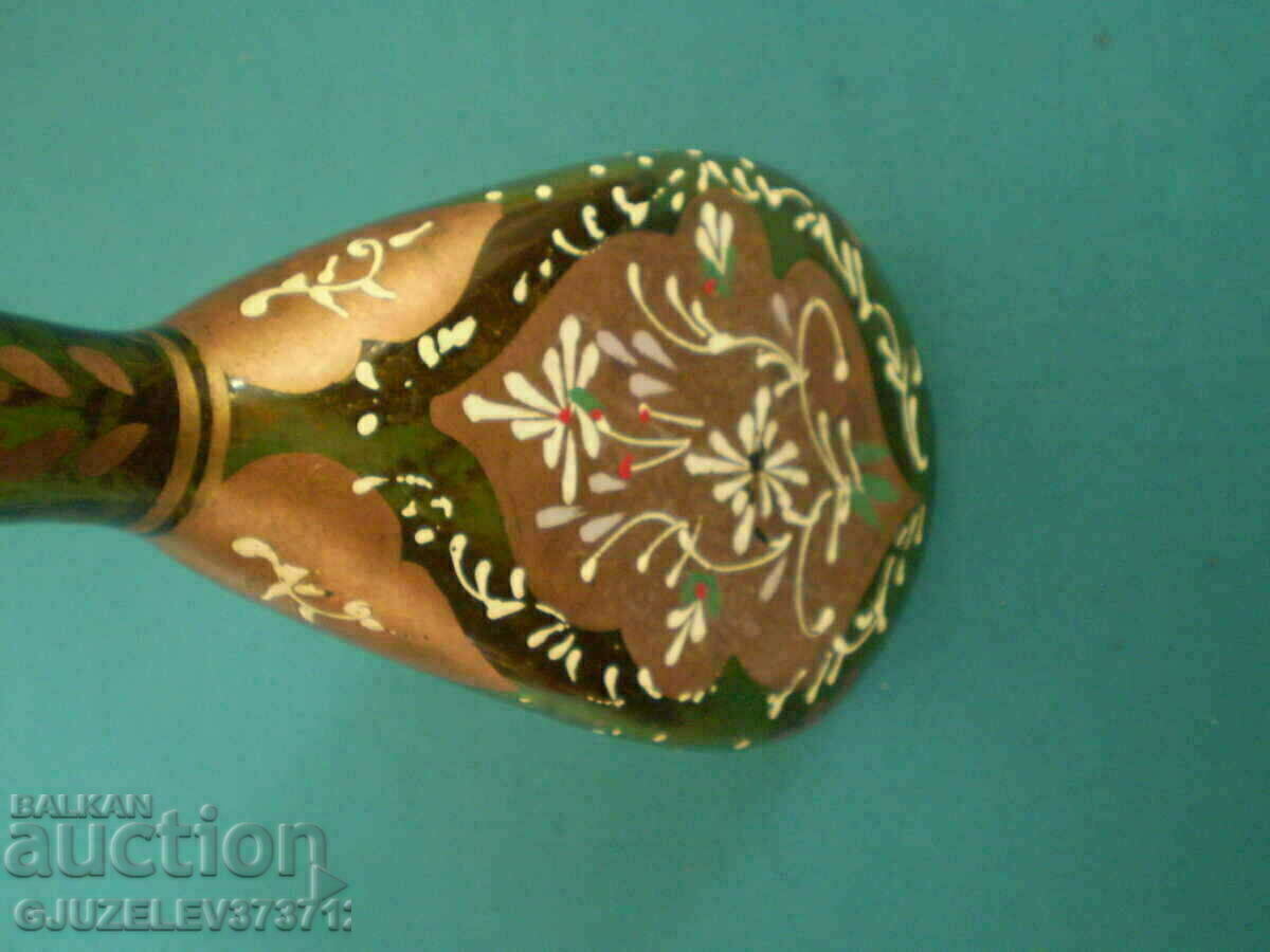 Hand blown and hand painted caramel carafe with price 77.00 BGN | € 39.37