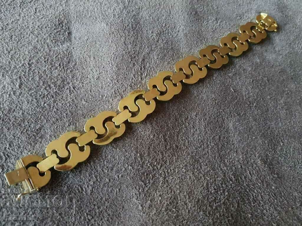 Παράδοση 18Κ ΧΡΥΣΟΣ Κομψό ΜΑΣΙΦ Γερμανικό χρυσό βραχιόλι με αλυσίδα Παράδοση 18Κ ΧΡΥΣΟΣ Κομψό ΜΑΣΙΦ Γερμανικό χρυσό βραχιόλι με αλυσίδα