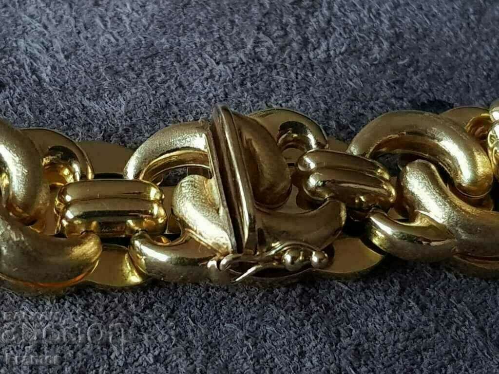 18Κ ΧΡΥΣΟΣ Κομψό ΜΑΣΙΦ Γερμανικό χρυσό βραχιόλι με αλυσίδα - 6 18Κ ΧΡΥΣΟΣ Κομψό ΜΑΣΙΦ Γερμανικό χρυσό βραχιόλι με αλυσίδα - 6