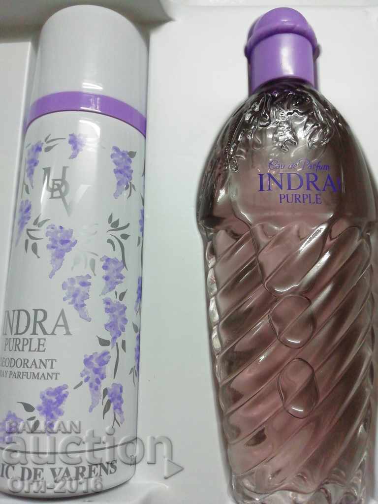 Perfume and deodorant INDRA purplr for ladies
