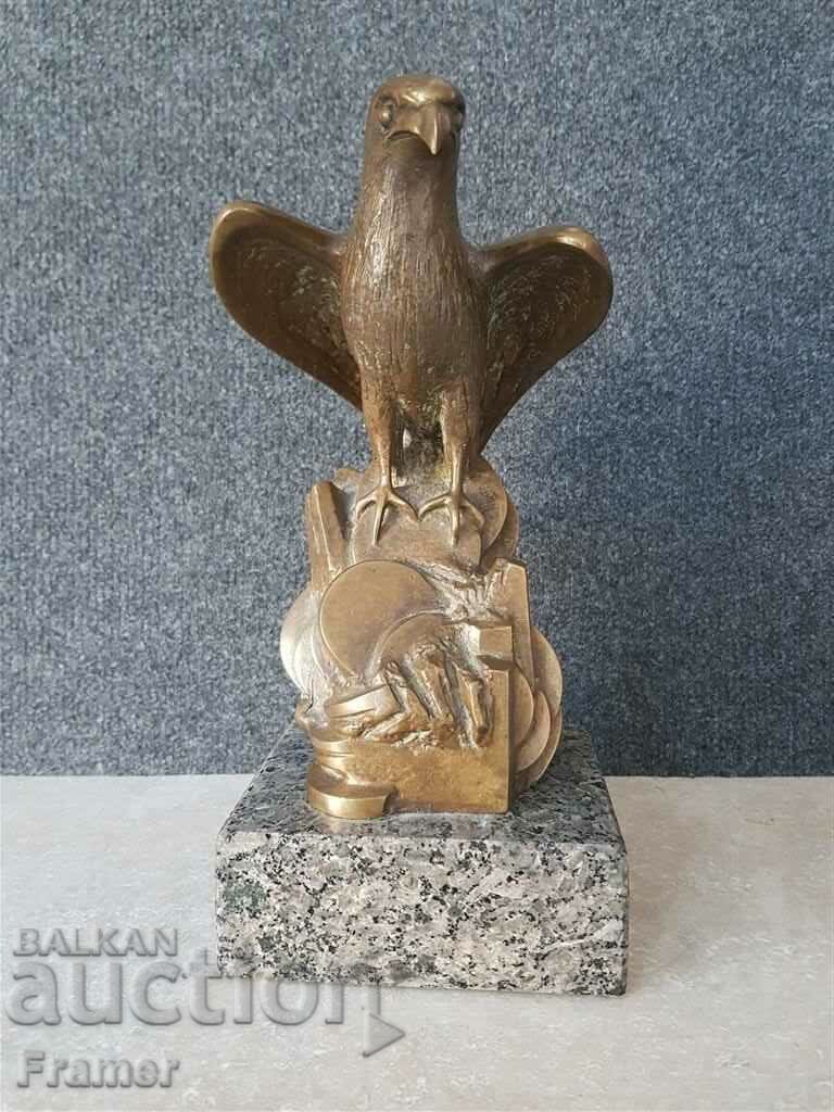 Auction Bogomil Zhivkov Guardian Falcon 2017 sculpture signed Auction Bogomil Zhivkov Guardian Falcon 2017 sculpture signed