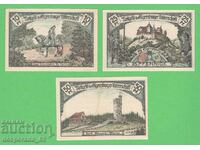 (¯`'•.¸NOTGELD (city Bad Elgersburg) 1921 UNC -3 pcs. banknotes