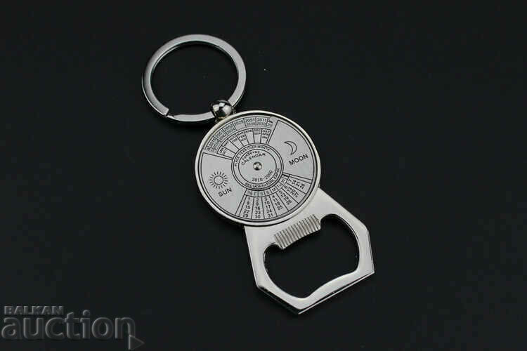 Auction  Key holder Perpetual calendar rotating disk with metal opener