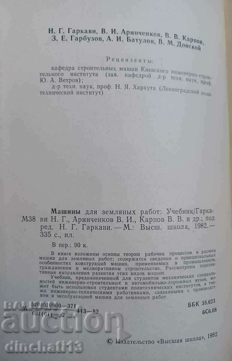 Auction Machines for earthworks: N. G. Garkavi Auction Machines for earthworks: N. G. Garkavi