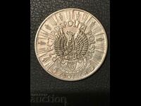 Poland 5 zlotys 1934 Pilsudski Jubilee rare silver coin