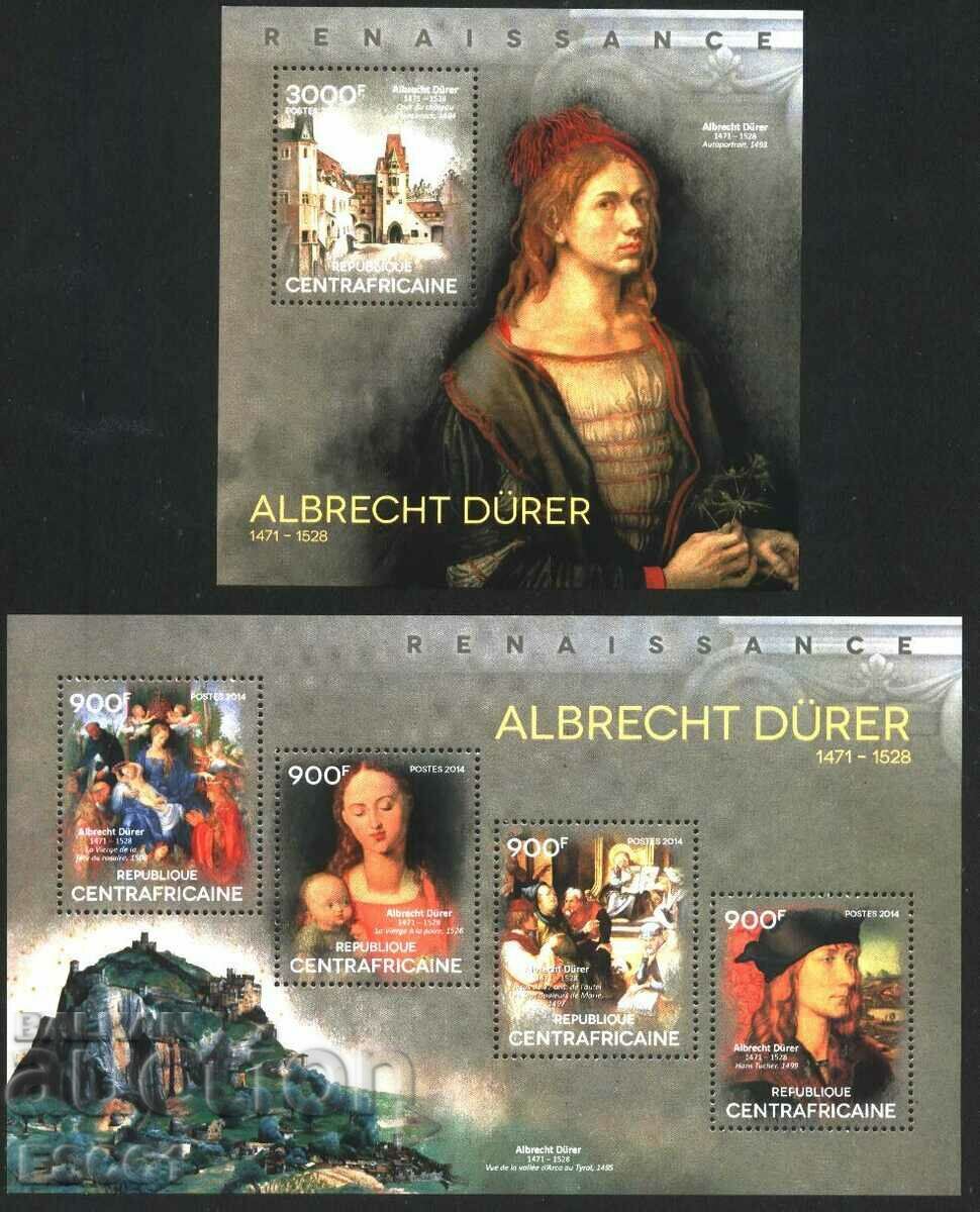 Clear stamps Painting Durer 2014 Central African Republic