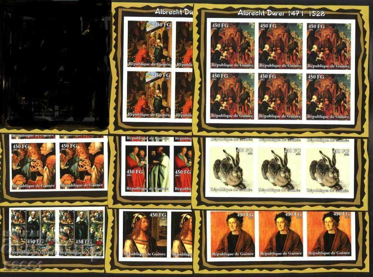Καθαρά γραμματόσημα σε μικρά φύλλα Ζωγραφική Dürer 2002 Γουινέα