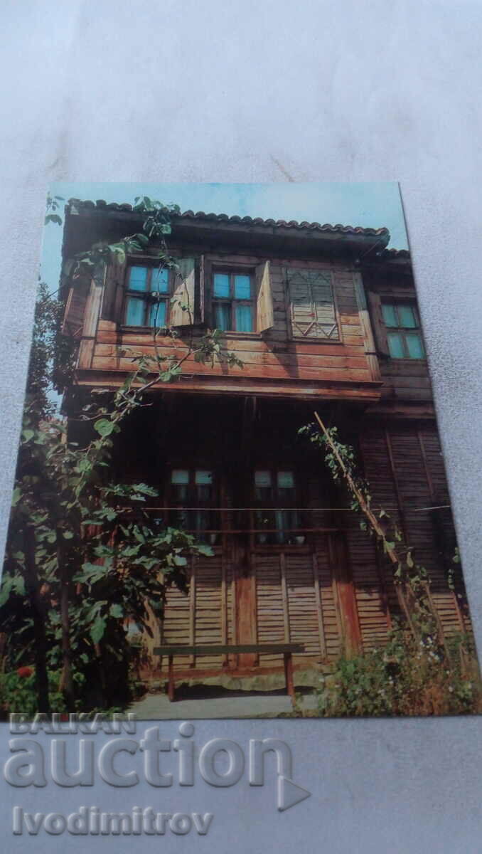 Пощенска картичка Созопол Стара къща 1979