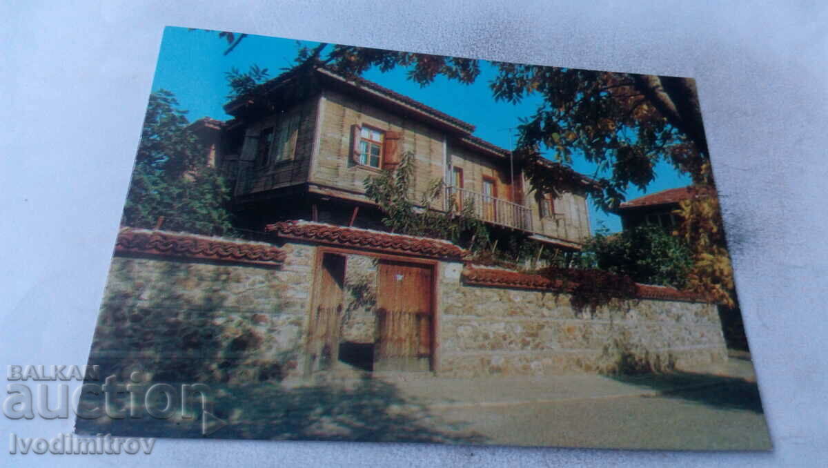 Пощенска картичка Созопол Старинна архитектура 1981