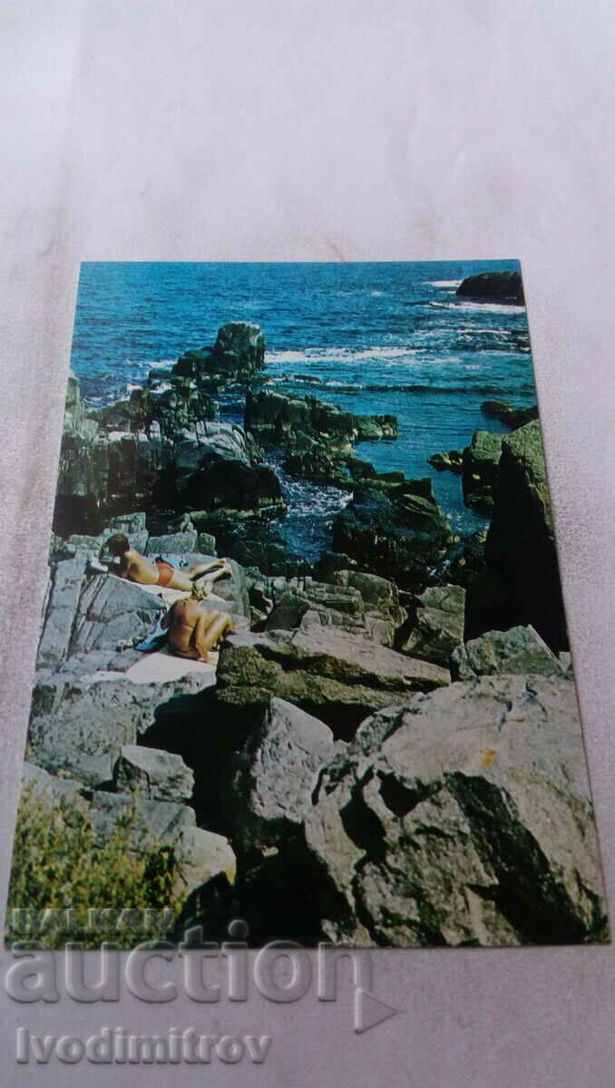 Пощенска картичка Скалите край Созопол 1984