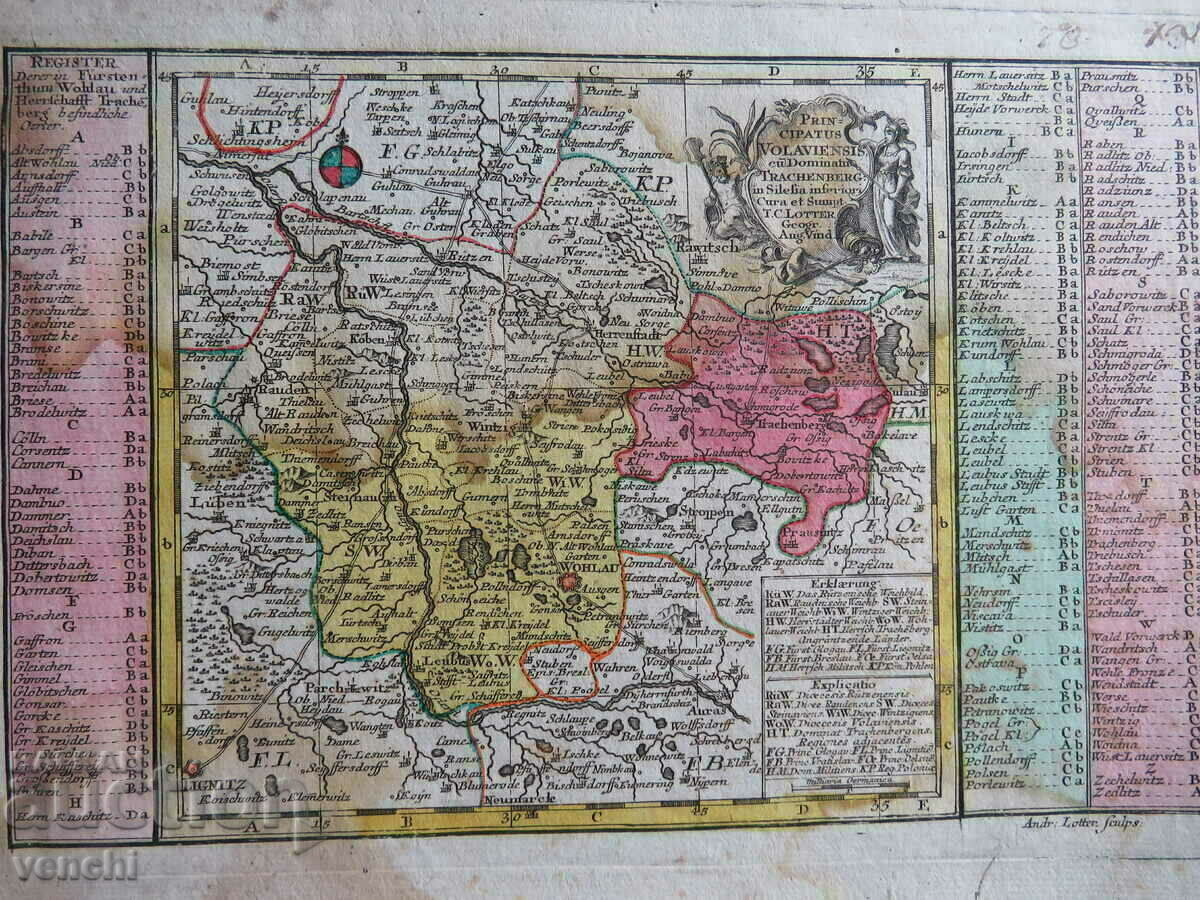 1757 - Карта Германия Силезия = оригинал + с цена € 39.99 | 78.21 лв.