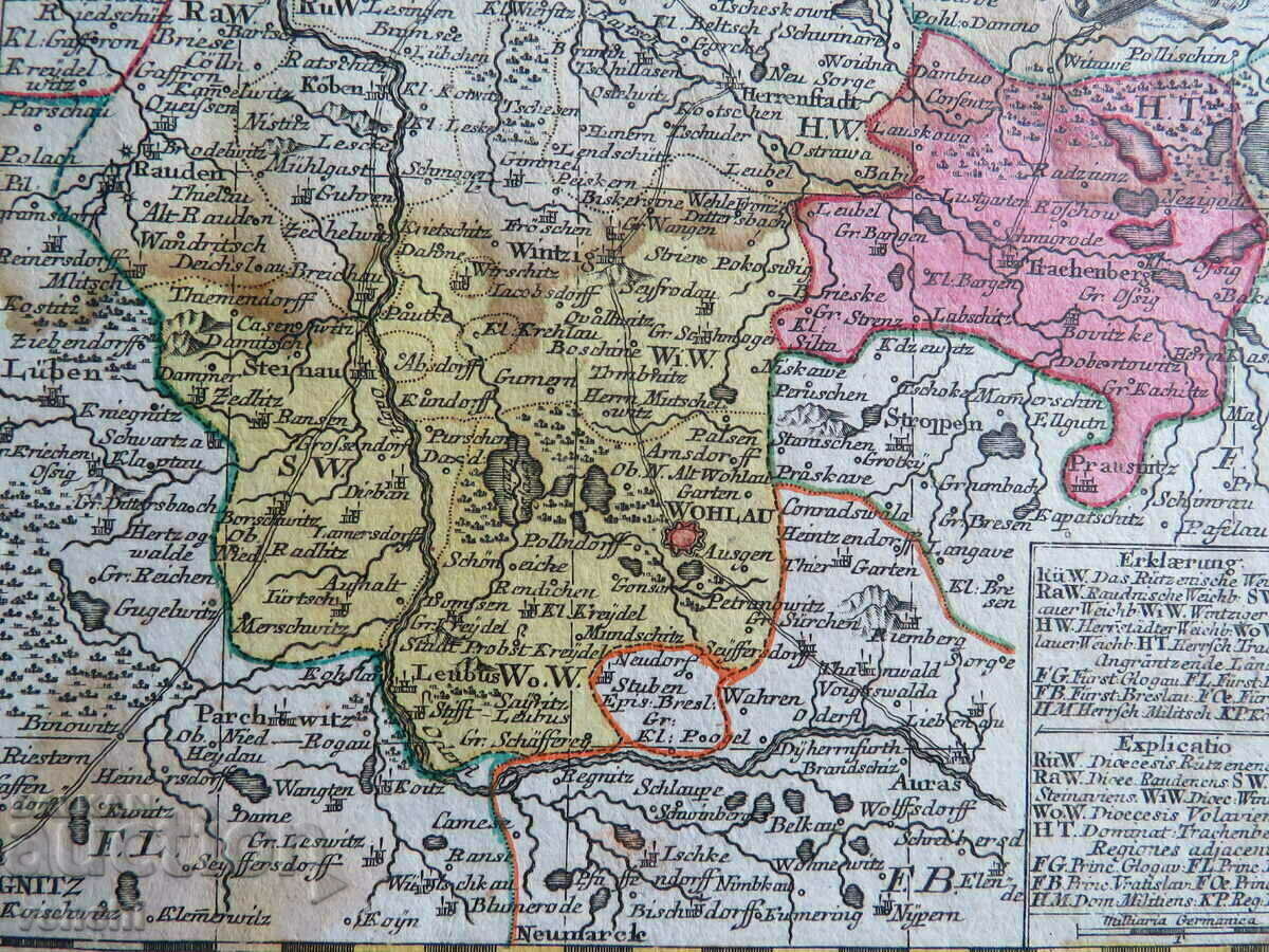 Auction 1757 - Map Germany Silesia = original + Auction 1757 - Map Germany Silesia = original +