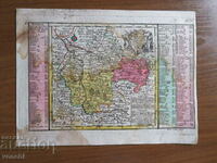 1757 - Карта Германия Силезия = оригинал +