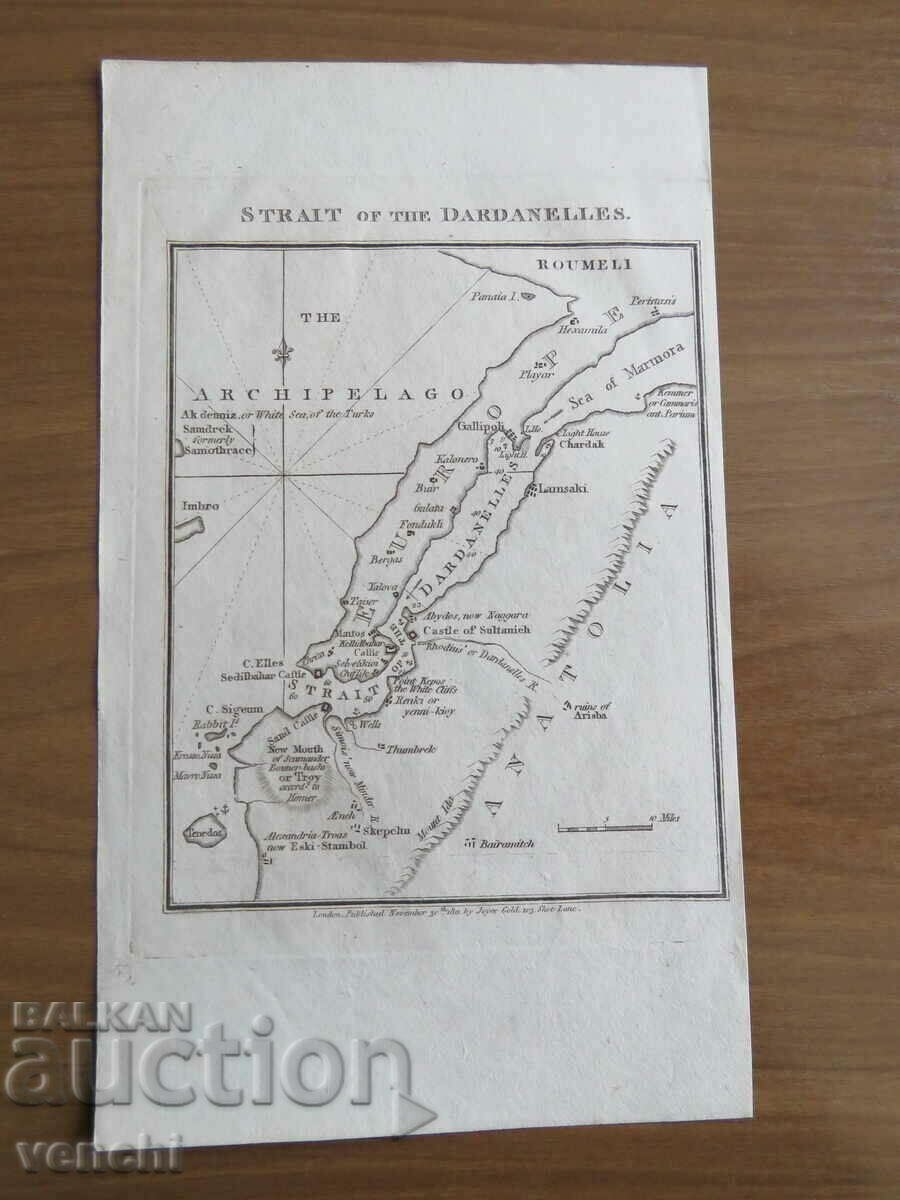 1811 - Harta Dardanele = original + cu preț € 29.99 | 58.66 BGN