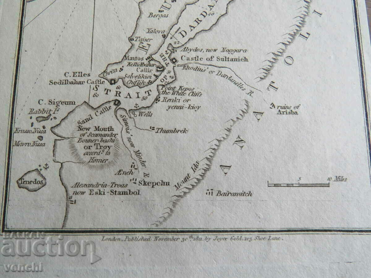 Livrarea 1811 - Harta Dardanele = original +