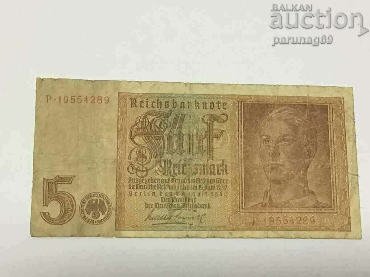 Германия Трети Райх 5 марки 1942 година