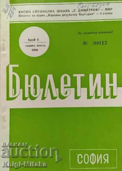Bulletin. No. 1 / 1980 Bulletin. No. 1 / 1980